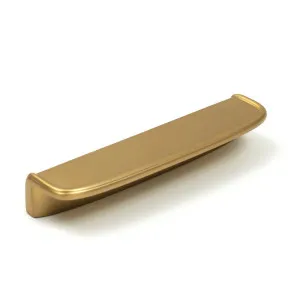 Momo Monaco 96mm Pull Handle In Brushed Satin Brass by Momo Handles, a Cabinet Hardware for sale on Style Sourcebook