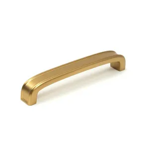Momo Monaco 160mm D Handle In Brushed Satin Brass by Momo Handles, a Cabinet Hardware for sale on Style Sourcebook