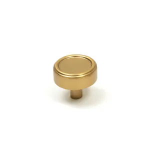 Momo Monaco Round Knob In Brushed Satin Brass by Momo Handles, a Cabinet Hardware for sale on Style Sourcebook