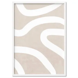 Boho Abstracts | White Lines I - Art Print by Print and Proper, a Prints for sale on Style Sourcebook