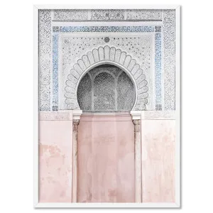 Pastel Arch Fountain Morocco - Art Print by Print and Proper, a Prints for sale on Style Sourcebook