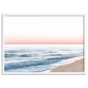 Blush Pastels, Beach Seascape Horizon - Art Print by Print and Proper, a Prints for sale on Style Sourcebook