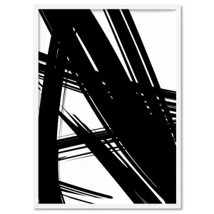 Abstract Bold Lines in Black & White I - Art Print by Print and Proper, a Prints for sale on Style Sourcebook