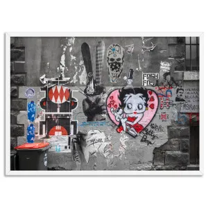 Melbourne Street Art / Hosier Lane Betty Boop - Art Print by Print and Proper, a Prints for sale on Style Sourcebook