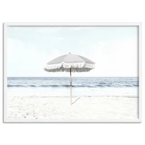 Parasol Beach View - Art Print by Print and Proper, a Prints for sale on Style Sourcebook