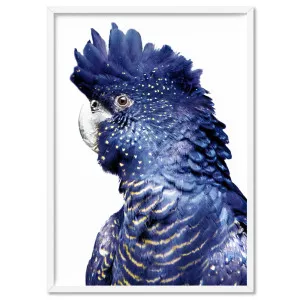 Black Cockatoo (blue tones) I - Art Print by Print and Proper, a Prints for sale on Style Sourcebook
