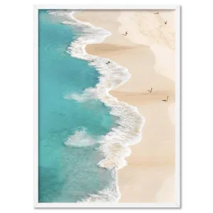 Aerial Beach & Turquoise Ocean - Art Print by Print and Proper, a Prints for sale on Style Sourcebook