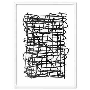 Abstract Monochrome | Scribbles - Art Print by Print and Proper, a Prints for sale on Style Sourcebook