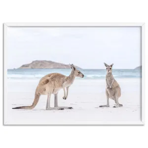 Coastal Beach Kangaroos III - Art Print by Print and Proper, a Prints for sale on Style Sourcebook