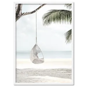 Coastal Palm beach Swing II - Art Print by Print and Proper, a Prints for sale on Style Sourcebook