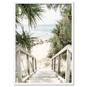 Wategos Beach Entrance Byron - Art Print by Print and Proper, a Prints for sale on Style Sourcebook