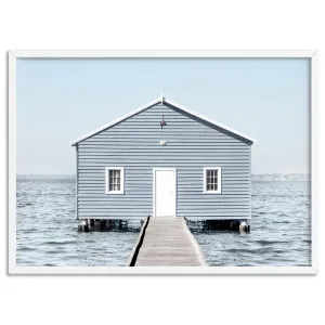 Blue Boat House - Art Print by Print and Proper, a Prints for sale on Style Sourcebook