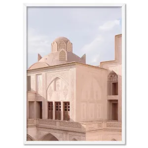 Moroccan Blush Balcony Views - Art Print by Print and Proper, a Prints for sale on Style Sourcebook