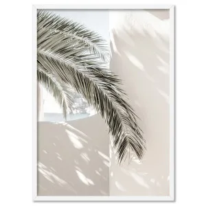 Mediterranean Palm Shadow  - Art Print by Print and Proper, a Prints for sale on Style Sourcebook