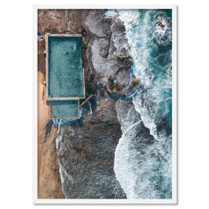 Mona Vale Beach & Rock Pool - Art Print by Print and Proper, a Prints for sale on Style Sourcebook
