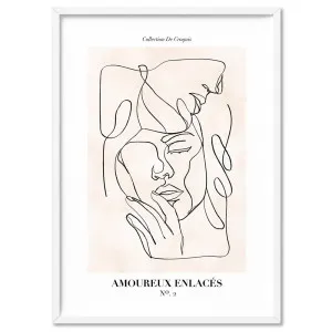 Abstract Line Art Figures II | Lovers Entwine - Art Print by Print and Proper, a Prints for sale on Style Sourcebook