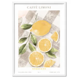 Galleria Del Cibo | Caffe Limoni II - Art Print by Vanessa by Print and Proper, a Prints for sale on Style Sourcebook