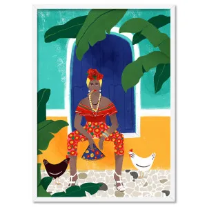 Femme Au Cigare Illustration - Art Print by Maja Tomljanovic by Print and Proper, a Prints for sale on Style Sourcebook