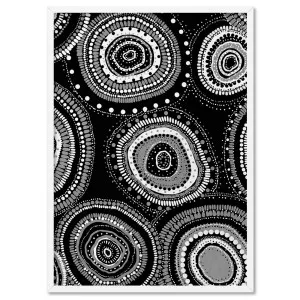 Dancing Bora Rings I B&W - Art Print by Leah Cummins by Print and Proper, a Prints for sale on Style Sourcebook