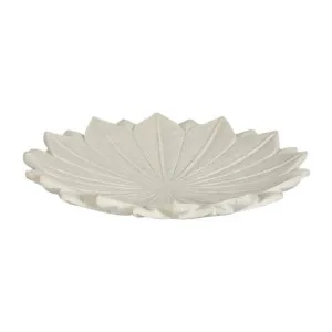 Perin Marble Shallow Bowl, Large, White by Florabelle, a Decorative Plates & Bowls for sale on Style Sourcebook