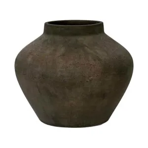 Landis Fiber Stone Pot Vase, Medium, Earth Brown by Florabelle, a Vases & Jars for sale on Style Sourcebook
