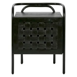 Glenthome Mindi Wood & Rattan Bedside Table, Black by Florabelle, a Bedside Tables for sale on Style Sourcebook