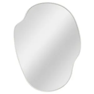 Dune Oak Timber Frame Organic Shape Wall Mirror, 107cm, White by Florabelle, a Mirrors for sale on Style Sourcebook