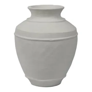 Caesna Terracotta Urn Vase, White by Florabelle, a Vases & Jars for sale on Style Sourcebook