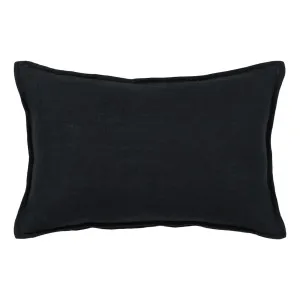 Dolce Feather Fill Cushion 55x35cm in Black by OzDesignFurniture, a Cushions, Decorative Pillows for sale on Style Sourcebook