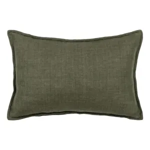 Dolce Feather Fill Cushion 55x35cm in Olive by OzDesignFurniture, a Cushions, Decorative Pillows for sale on Style Sourcebook