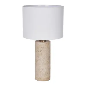 Tivoli Faux Travertine Base Table Lamp by Emac & Lawton, a Table & Bedside Lamps for sale on Style Sourcebook