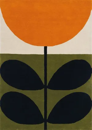 Orla Kiely Stem Black Designer Rug by Rug Addiction, a Contemporary Rugs for sale on Style Sourcebook
