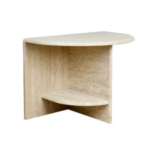 Archer Side Table in Travertine - Beige by Urban Road, a Side Table for sale on Style Sourcebook