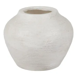 Cree Vase Small 20.5x20.5cm in White by OzDesignFurniture, a Vases & Jars for sale on Style Sourcebook
