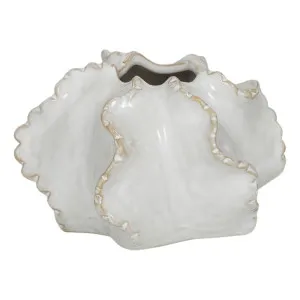 Reef Vase Small 12x6.5cm in Natural / White by OzDesignFurniture, a Vases & Jars for sale on Style Sourcebook