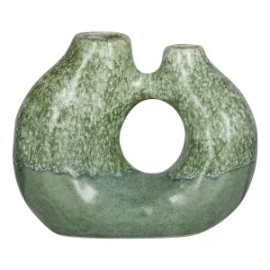 Torus Vase Small 21x17.5cm in Green by OzDesignFurniture, a Vases & Jars for sale on Style Sourcebook