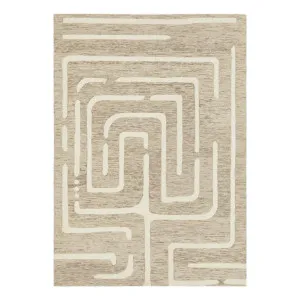 Summit Maze Rug 155 x 225cm in Beige / Ivory by OzDesignFurniture, a Contemporary Rugs for sale on Style Sourcebook
