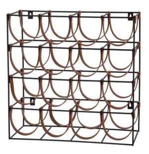 Ex Display - Orell 16 Bottles PU Leather Wine Rack - Tan by Interior Secrets - AfterPay Available by Interior Secrets, a Wine Racks for sale on Style Sourcebook