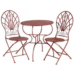 Federation 3 Piece Iron Round Garden Table & Chair Set, 70cm by Want GiftWare, a Outdoor Dining Sets for sale on Style Sourcebook