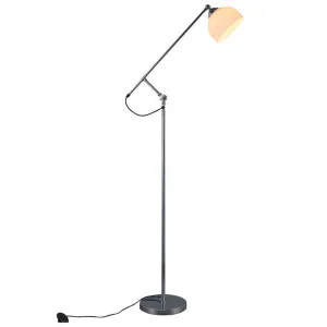 Noemi Iron & Glass Adjustable Floor Lamp by Lexi Lighting, a Floor Lamps for sale on Style Sourcebook