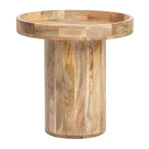 Tropea Mango Wood Round Tray Top Side Table by Want GiftWare, a Side Table for sale on Style Sourcebook