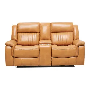 Contin Faux Leather Power Motion Recliner Home Theater Sofa, 2 Seater, Tan by Brighton Home, a Sofas for sale on Style Sourcebook