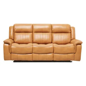 Contin Faux Leather Power Motion Recliner Home Theater Sofa, 3 Seater, Tan by Brighton Home, a Sofas for sale on Style Sourcebook
