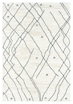 Taryn Grey and Ivory Abstract Tribal Rug by Miss Amara, a Persian Rugs for sale on Style Sourcebook