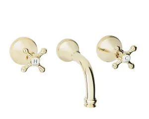 Georgian 3 Piece Bath Set Brass Gold by Bastow, a Bathroom Taps & Mixers for sale on Style Sourcebook