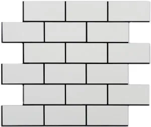 BNW Grand Brick White Polished Glaze Mosaic Tile by Beaumont Tiles, a Mosaic Tiles for sale on Style Sourcebook