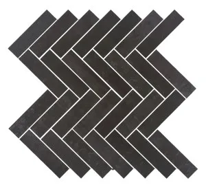 Metallic Silver Herringbone Gloss Mosaic Tile by Beaumont Tiles, a Mosaic Tiles for sale on Style Sourcebook