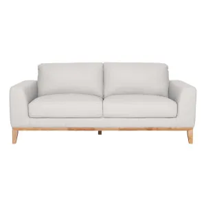 Dante 3 Seater Sofa in Leather Pure White by OzDesignFurniture, a Sofas for sale on Style Sourcebook