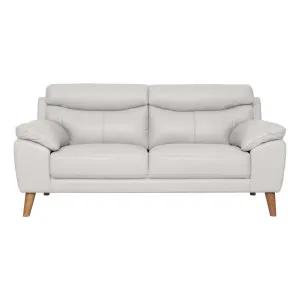 Bronco 2 Seater Sofa in Leather Pure White by OzDesignFurniture, a Sofas for sale on Style Sourcebook