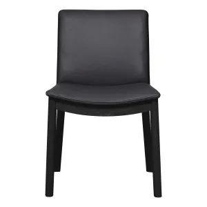 Everest Dining Chair in Leather Black / Black by OzDesignFurniture, a Dining Chairs for sale on Style Sourcebook